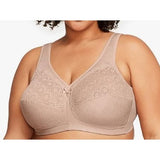 Glamorise Women's Plus Size MagicLift Comfort Bra Posture Back #1064 Beige