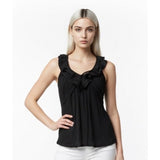 Express Tank Top Women's Large Gray Rayon Ruffled Halter