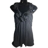 Express Tank Top Women's Large Gray Rayon Ruffled Halter