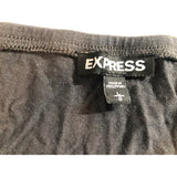 Express Tank Top Women's Large Gray Rayon Ruffled Halter
