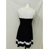 CHAPS Women's M black and white dress sleeveless