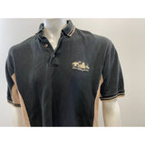 Walt Disney Worldo Men's Black and Brown Classic Collered Shirt Size Large Cotton