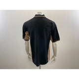 Walt Disney Worldo Men's Black and Brown Classic Collered Shirt Size Large Cotton