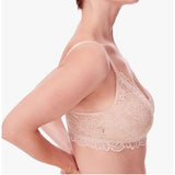 Bali Designs DF6591 Womens Standard Bali Lace Desire Wirefree Bra Sand