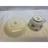 Colclough Teacup Saucer Set Vintage Bone China England Petite Pink Rose Pattern