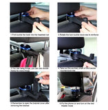 Akerlok Double-Head Car Rear Seat Space Saving Hook Multifunctional Hooks (Black)