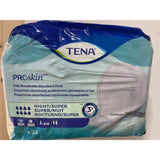 Tena ProSkin Night Super Bladder Control Pad, 27in Length, 24PK