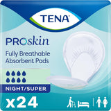 Tena ProSkin Night Super Bladder Control Pad, 27in Length, 24PK