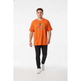 Nashville Tennessee Graphic T Shirt Men's Size Large Orange Cotton Blend Tee