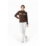 Buffalo Brown Full Zip Long Sleeve Spell Out Top Women's Size Large