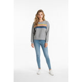 Forever 21 Cropped Sweatshirt Women's Size Medium Gray Long Sleeve Crew Neck