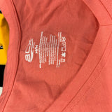 ACX Active Women's V Neck T Shirt Size Medium Coral Polyester Blend Short Sleeve Tee