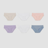 Hanes Women's Pure Comfort Hipster Panties Organic Cotton 6-Pack Assorted 6M NEW