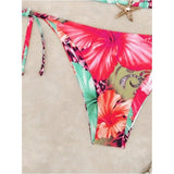 RoseSeek Women's 2 Piece Leopard Floral Bikini Set X-Small NWT