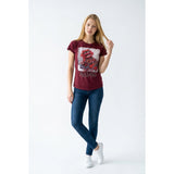 Disney Women's Burgundy Graphical PARTY ANIMAL T-Shirt Size Large Cotton