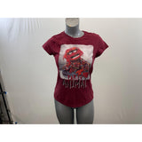 Disney Women's Burgundy Graphical PARTY ANIMAL T-Shirt Size Large Cotton