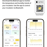 BOBMAIL 21 EGG INCUBATOR, APP RECORD TEMP NEW