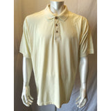 Eddie Bauer Men's Large Yellow Cuffed Short Sleeve Cotton Casual Polo Shirt