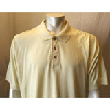 Eddie Bauer Men's Large Yellow Cuffed Short Sleeve Cotton Casual Polo Shirt
