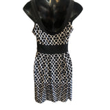 East 5th Petite Women's Summer Dress Black White Patterned Sleeveless Poly/Span