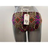 BillaBong Women's L DrumBeat Lowrider Full Coverage Bathing Suit Bottoms NEW Still in package* Funky Pattern Polyamide Blend Larg