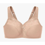 Glamorise Womens Plus Size MagicLift Wirefree Minimizer Bra #1003 Cafe Beige