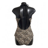 Relleciga One-piece Swimsuit R2130-518 Women's XL Black/Leopard NWT