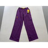 Wonderwink Women's Purple Scrub Pants Size Small Petite Elastic Waist Polyester Blend NEW