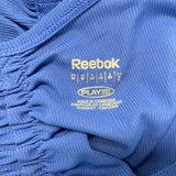 Reebok Women's Royal Blue Tank Top Styled Long Length Athletic Shirt Size Medium Polyester Blend