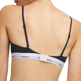 Hanes womens Original Triangle Bralette Moisture-wicking Stretch Cotton XL Black