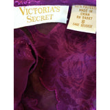 Victoria's Secret Women's Small Purple Floral Polyester Sheer Lingerie Top