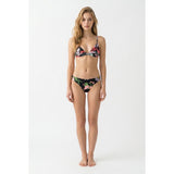 Maaji Black Bouquet Flirt Thin Side Bikini Bottom