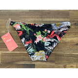 Maaji Black Bouquet Flirt Thin Side Bikini Bottom