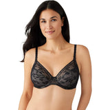 Wacoal 855433 Womens Lifted in Luxury Full Figure Lace Underwire Bra Black