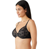 Wacoal 855433 Womens Lifted in Luxury Full Figure Lace Underwire Bra Black