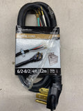 Southwire Range Cord SRDT 6/2-8/2 50Am 125/250V 4FT NEW