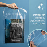 Spartan Industrial - 8” X 10” Clear Zip Plastic Poly Bags 2 MIL