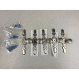 Brushed Silver Cabinet Door Knobs With Backing Plates 5 Pack