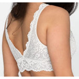 Smart & Sexy SA874 Womens Signature Lace Deep V Bralette White
