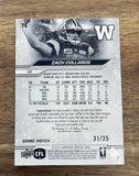 2024 Upper Deck CFL Patch #31/35 Zach Collaros 74 Blue Bombers