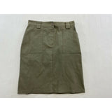 Jessica Womens Green Pencil Skirt Size 14 Stretch Cotton Blend Pocket Flat Front