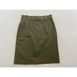 Jessica Womens Green Pencil Skirt Size 14 Stretch Cotton Blend Pocket Flat Front