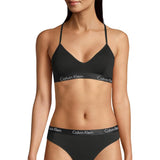 Calvin Klein women's Motive Cotton Lightly Lined Bralette QP16680 Black Large NWOT