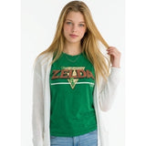 The Legend Of Zelda T Shirt Womens Medium Green Graphic Crew Neck Tee