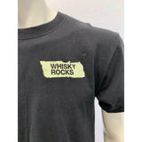 Whiskey Rocks Men's Concert Tee Size Medium Black Short Sleeve Cotton Graphic T