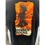 Whiskey Rocks Men's Concert Tee Size Medium Black Short Sleeve Cotton Graphic T