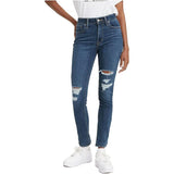Levi's Women's 721 High Rise Skinny Jeans, Lapis Longing distressed, W25 L30
