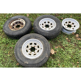 Goodyear Marathon ST225/75R15 -6 Bolt Trailer Tires Lot Of 3 With Extra Steel Wheel
