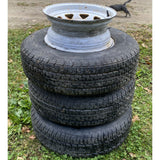 Goodyear Marathon ST225/75R15 -6 Bolt Trailer Tires Lot Of 3 With Extra Steel Wheel