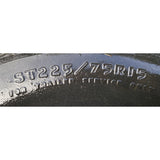 Goodyear Marathon ST225/75R15 -6 Bolt Trailer Tires Lot Of 3 With Extra Steel Wheel